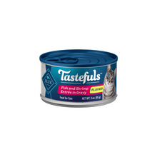 Load image into Gallery viewer, Blue Buffalo Tastefuls Adult Flaked Fish & Shrimp Entree in Gravy Wet Cat Food