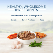 Load image into Gallery viewer, Blue Buffalo Homestyle Recipe Adult Fish & Sweet Potato Dinner with Garden Vegetables Canned Dog Food