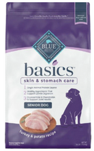 Load image into Gallery viewer, Blue Buffalo Basics Senior Skin & Stomach Care Turkey & Potato Recipe Dry Dog Food