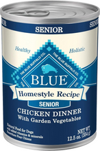 Load image into Gallery viewer, Blue Buffalo Homestyle Recipe Senior Chicken Dinner with Garden Vegetables Canned Dog Food