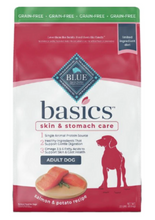 Load image into Gallery viewer, Blue Buffalo Basics Adult Skin & Stomach Care Grain-Free Salmon & Potato Recipe Dry Dog Food