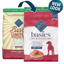 Load image into Gallery viewer, Blue Buffalo Basics Adult Skin & Stomach Care Grain-Free Salmon & Potato Recipe Dry Dog Food