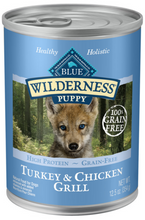 Load image into Gallery viewer, Blue Buffalo Wilderness High-Protein Grain-Free Turkey & Chicken Grill Puppy Canned Dog Food