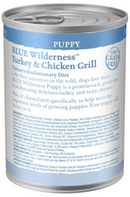 Load image into Gallery viewer, Blue Buffalo Wilderness High-Protein Grain-Free Turkey & Chicken Grill Puppy Canned Dog Food