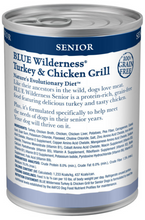 Load image into Gallery viewer, Blue Buffalo Wilderness High-Protein Grain-Free Turkey & Chicken Grill Senior Canned Dog Food