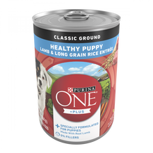Load image into Gallery viewer, Purina ONE SmartBlend Classic Healthy Puppy Ground Lamb & Long Grain Rice Canned Dog Food