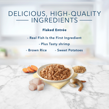 Load image into Gallery viewer, Blue Buffalo Tastefuls Adult Flaked Fish & Shrimp Entree in Gravy Wet Cat Food