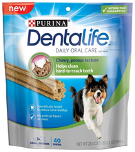 Load image into Gallery viewer, Purina Dentalife Daily Oral Care Adult Small & Medium Breed Chicken Flavor Dog Treats