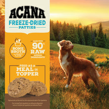 Load image into Gallery viewer, ACANA Freeze Dried Dog Food and Topper Grain Free High Protein Fresh and Raw Animal Ingredients FreeRun Chicken Recipe Patties
