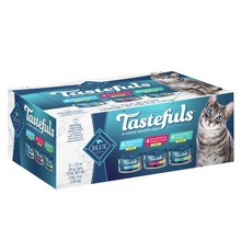Load image into Gallery viewer, Blue Buffalo Tastefuls Adult Natural Flaked Variety Pack with Tuna, Chicken, and Fish &amp; Shrimp Entrees in Gravy Wet Cat Food
