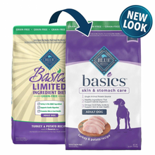 Load image into Gallery viewer, Blue Buffalo Basics Adult Skin &amp; Stomach Care Grain-Free Turkey &amp; Potato Recipe Adult Dry Dog Food
