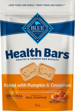 Load image into Gallery viewer, Blue Health Bars Baked With Pumpkin &amp; Cinnamon Dog Treats
