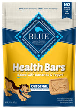Load image into Gallery viewer, Blue Health Bars Baked With Banana &amp; Yogurt Dog Treats

