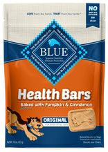 Load image into Gallery viewer, Blue Health Bars Baked With Pumpkin &amp; Cinnamon Dog Treats
