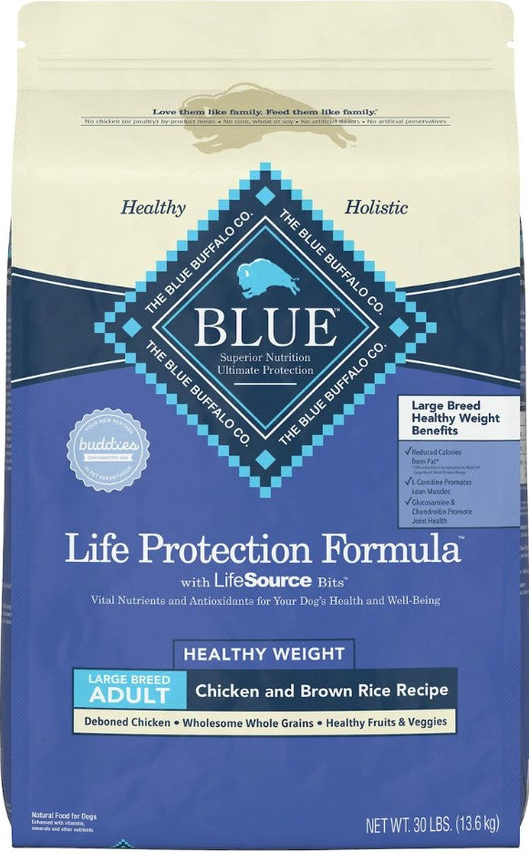 Blue Buffalo Life Protection Formula Healthy Weight Large Breed Adult Chicken & Brown Rice Recipe Dry Dog Food