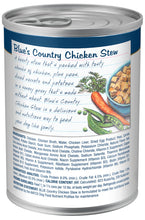 Load image into Gallery viewer, Blue Buffalo Blue&#39;s Stew Country Chicken Stew Canned Dog Food
