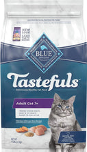 Load image into Gallery viewer, Blue Buffalo Tastefuls Adult Cat 7+ Chicken &amp; Brown Rice Recipe Dry Food
