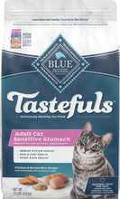 Load image into Gallery viewer, Blue Buffalo Tastefuls Adult Cat Sensitive Stomach Chicken &amp; Brown Rice Recipe Dry Food
