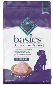 Blue Buffalo Basics Senior Skin & Stomach Care Turkey & Potato Recipe Dry Dog Food