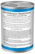 Load image into Gallery viewer, Blue Buffalo Wilderness Grain Free Denali Dinner with Salmon, Venison &amp; Halibut Canned Dog Food
