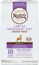 Load image into Gallery viewer, Nutro Limited Ingredient Diet Grain Free Adult Venison and Sweet Potato Dry Dog Food
