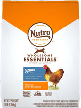 Load image into Gallery viewer, Nutro Wholesome Essentials Senior Cat Chicken and Brown Rice Dry Cat Food
