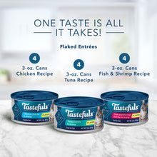 Load image into Gallery viewer, Blue Buffalo Tastefuls Adult Natural Flaked Variety Pack with Tuna, Chicken, and Fish &amp; Shrimp Entrees in Gravy Wet Cat Food
