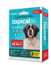 Load image into Gallery viewer, Sergeant&#39;s Guardian PRO Flea &amp; Tick Topical for Dogs 3 Count
