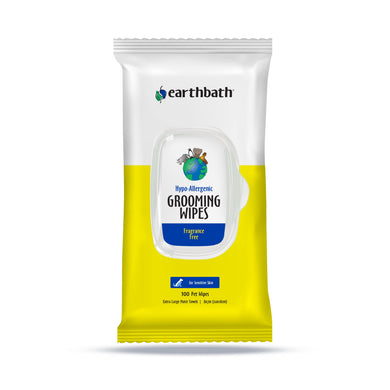 Earthbath Hypo-Allergenic Grooming Cleans & Conditions Fragrance Free Plant-Based Wipes
