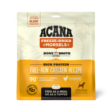 Load image into Gallery viewer, ACANA Freeze Dried Dog Food &amp; Topper, Grain Free, High Protein,  Fresh &amp; Raw Animal Ingredients, Free Run Chicken Recipe, Morsels
