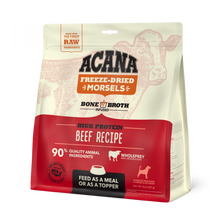 Load image into Gallery viewer, ACANA Freeze Dried Dog Food &amp; Topper, Grain Free, High Protein,  Fresh &amp; Raw Animal Ingredients, Ranch-Raised Beef Recipe, Morsels

