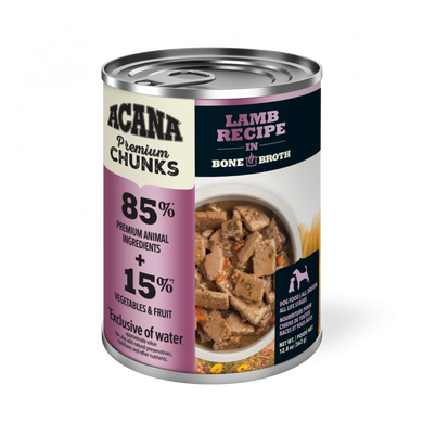 ACANA Premium Chunks Grainfree Lamb Recipe in Bone Broth Wet Dog Food