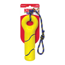 Load image into Gallery viewer, Kong Squeezz Tennis Buoy With Rope Dog Toy
